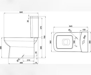 Напольный унитаз Della Quattro Wood DE51109002210 крышка микролифт, джаз черный