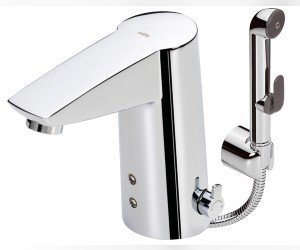 Смеситель Oras Cubista 2816F для раковины с гигиеническим душем, сенсорный