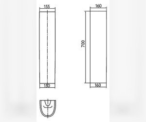 Пьедестал для раковины IFO Arret RS032000000