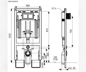 Инсталляция для унитаза Sanit 800 90 801 00