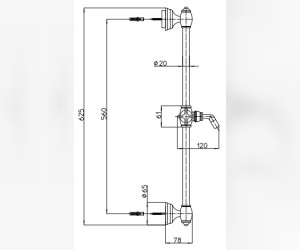 Штанга для душа Bossini D03000.021 золото