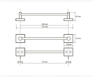 Полотенцедержатель 300 мм Bemeta