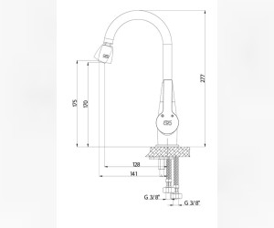Смеситель GPD Solus MTL55, для раковины, хром