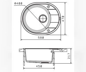 Мойка кухонная Florentina Родос 580 коричневый