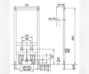 Инсталляция для биде Sanit 995 90 615 00 T