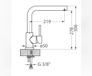 Смеситель для кухни Alveus Granital Selma G55 1129042, бежевый