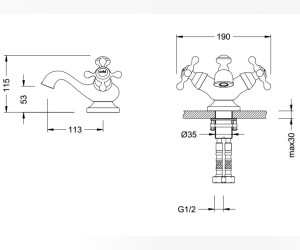 Смеситель для раковины Schein Saine Chrome 8053003