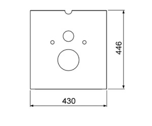 Нижняя стеклянная панель TECElux 9650102 для унитаза с крышкой-биде