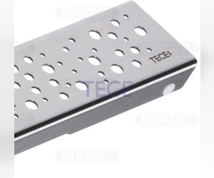 Решетка TECE «Drops» из нержавеющей стали, прямая, длина 800 мм, сатин (600831)