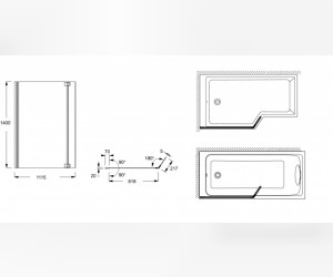 Шторка для ванны Jacob Delafon Bain Douche NEO хром, E4930-GA