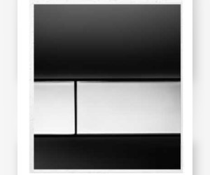 Кнопка смыва TECE Square Urinal 9 242 807, стекло черное, клавиша хром глянцевый