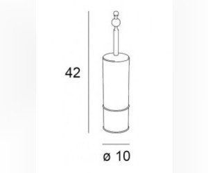 Ершик туалетный Inda Raffaella A32140BZ, напольный, бронза