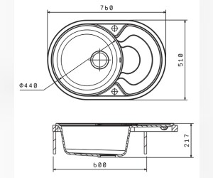 Мойка кухонная Florentina Родос 760 мокко