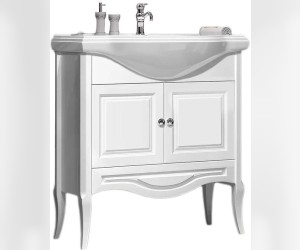 Тумба под раковину Opadiris Брунелла 80 см напольная, белый матовый, 00-00003631