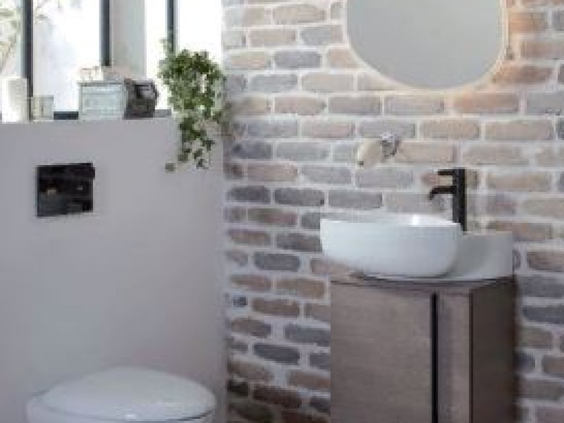 Тумба под раковину Jacob Delafon Nouvelle Vague 45 см, EB3045D-NR2, цвет - коричневая кожа, правая