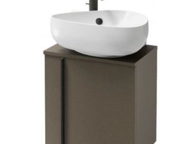 Тумба под раковину Jacob Delafon Nouvelle Vague 45 см, EB3045D-NR2, цвет - коричневая кожа, правая