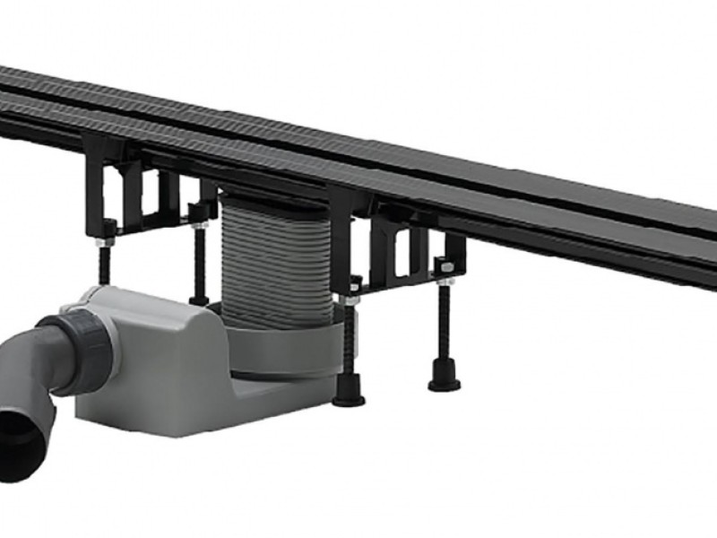 Душевой лоток Viega Advantix Vario 704360, с щелевой вставкой хром, опорами, подрезной от 30-120 см