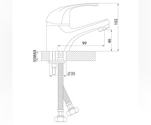 Смеситель Rossinka C40-11 для раковины