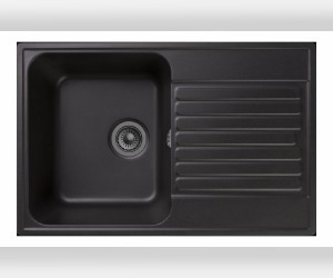 Кухонная мойка GranFest Quarz Z 78, 73.6 x 47.6 см, черный