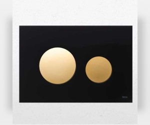 Панель TECE Loop 9 240 658, черное стекло, позолоченные клавиши