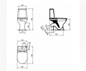 Напольный унитаз Vidima СИРИУС ЭЛЕГАНС W917561 крышка стандарт