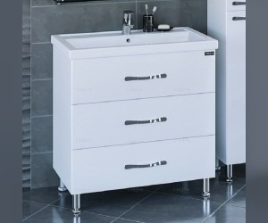 Тумба под раковину СаНта Виктория 80 NEW 700129N напольная, цвет белый