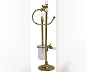 Стойка для унитаза и биде Art&Max Barocco Crystal AM-1948-Br-C 15х57 см, бронза