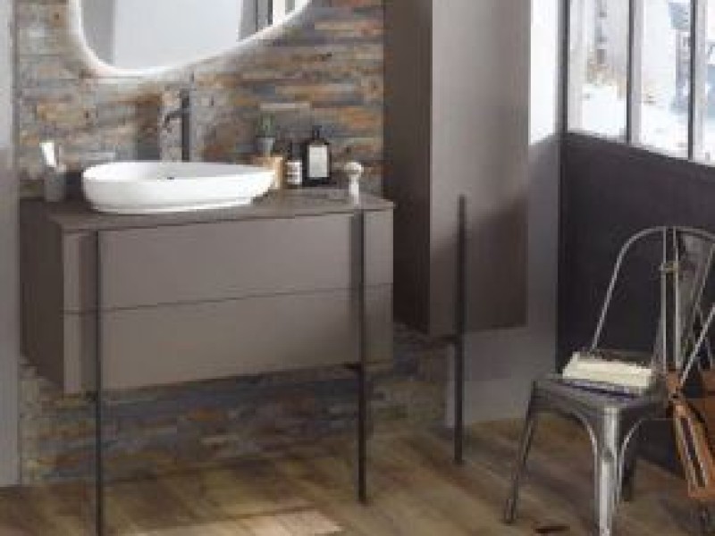 Шкаф-пенал Jacob Delafon Nouvelle Vague 35 см, EB3047D-E16, цвет - ореховое дерево, правый