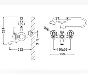 Смеситель для ванны Schein Saine Gold 8053060VF