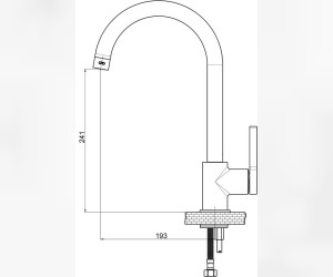 Смеситель GPD Gildo MTE165, для кухонной мойки, хром