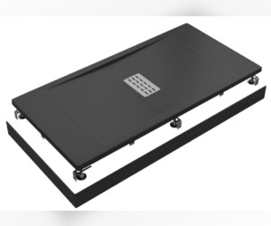 Поддон литьевой Bas Flow 160 x 90 см, ЛП00132, черный (pure black)