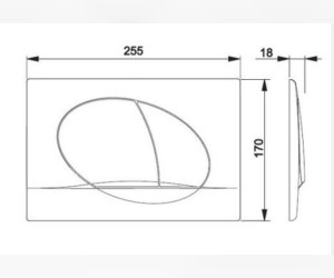 Кнопка смыва Roca Active Pl 42, 8901140B1, хром глянцевый