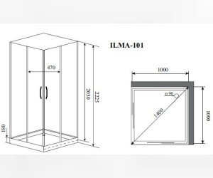 Душевая кабина Timo Ilma-101 100 x 100 см (Premium)