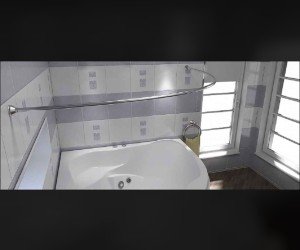 Карниз для ванны Bas Алегра КЗ00005 дуга, нержавеющая сталь