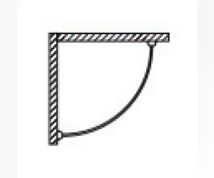 Карниз для ванны Bas Алегра КЗ00005 дуга, нержавеющая сталь