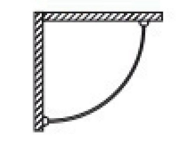 Карниз для ванны Bas Алегра КЗ00005 дуга, нержавеющая сталь