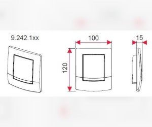 Кнопка смыва TECE Planus Urinal 9 242 314, белая глянцевая