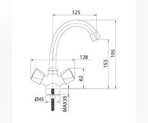 Смеситель Milardo Tring TRISB00M01 для раковины, хром