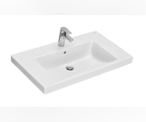 Раковина Roca The Gap Plus высокий бортик 80 x 46 см, 7.3270.M.000.4, фарфор, белый