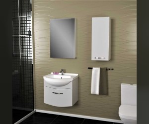 Тумба под раковину Dreja Alfa 65 New, белый лак