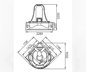 Ванна гидромассажная акриловая Gemy G9070 K, 170 х 170 х 225 см