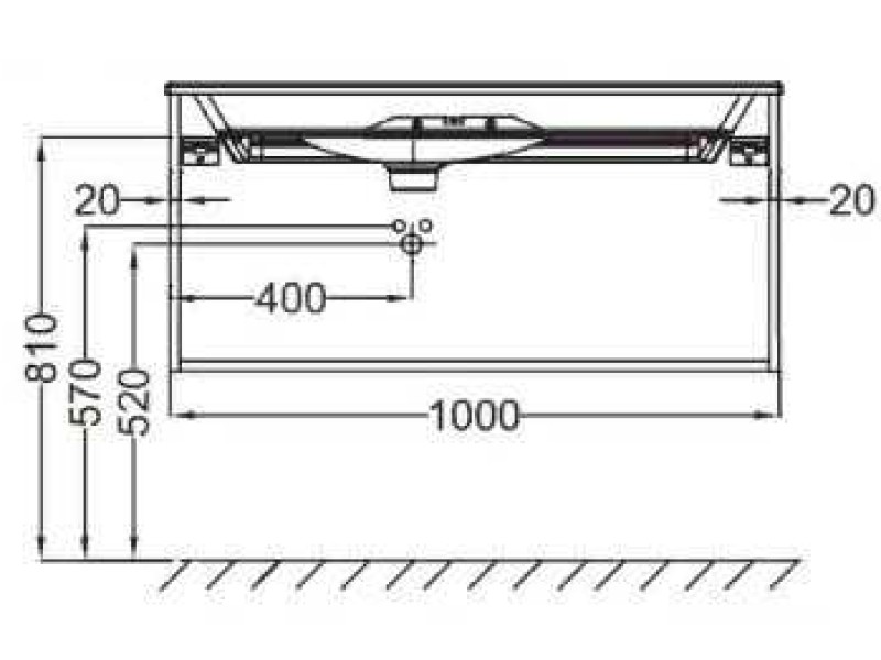 Тумба под раковину Jacob Delafon Nouvelle Vague 100 см, EB3032-M43, цвет - аквамарин матовый