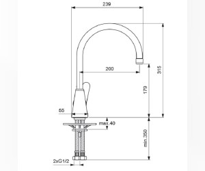 Смеситель для кухни Vidima Orion BA365AA, хром