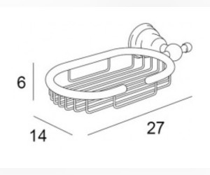 Мыльница Inda Raffaella A32500BZ, настенная, бронза