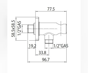 Держатель для душа со шланговым подсоединением Bossini CB3000.073, черный матовый