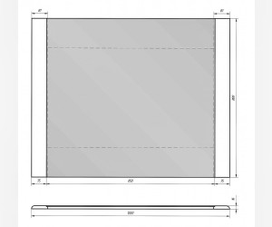 Зеркало Dreja Uni 105, с подсветкой, белое, 99.9007