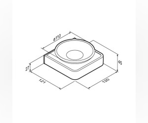 Мыльница Damixa Jupiter, хром, черный матовый, DA7734200