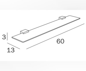 Полка стеклянная Inda Lea A18090CR21, 60 см