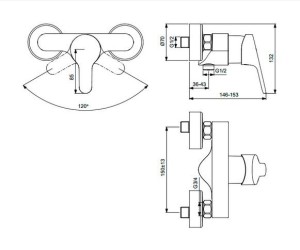 Смеситель Vidima ДЖОЙ (Joy) BA075AA для душа без душевого гарнитура, хром