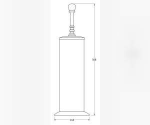 Ершик 3SC Stilmar UN STI 030 для туалета с крышкой напольный, хром